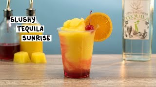 Slushy Tequila Sunrise - Tipsy Bartender