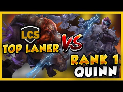 RANK 1 QUINN PLAYING AGAINST LCS TOP LANER! HOW TO BEAT META CHAMPS WITH QUINN - League of Legends