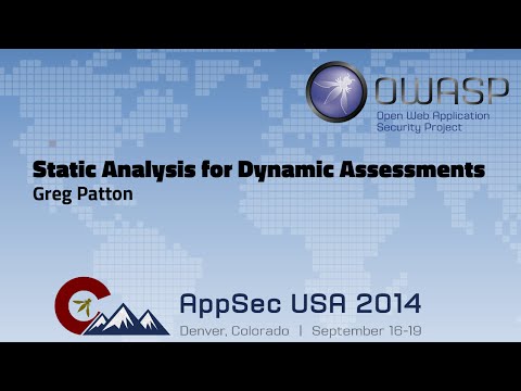 Image thumbnail for talk Static Analysis for Dynamic Assessments