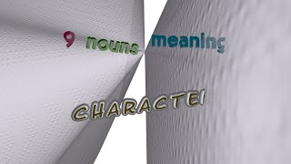 character - 11 nouns synonym of character (sentence examples)