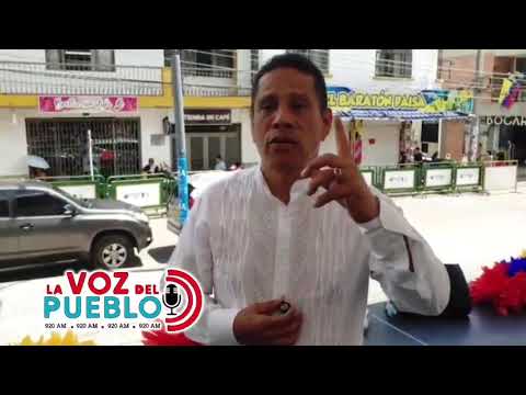 Helver González, alcalde de chaparral   feria café en agosto