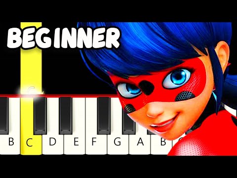 Miraculous Ladybug - Theme - Fast and Slow (Easy) Piano Tutorial - Beginner