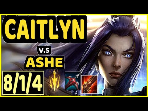 CROWNSHOT (CAITLYN) vs ASHE - 8/1/4 KDA BOTTOM ADC CHALLENGER GAMEPLAY - EUW