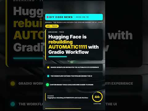 Hugging Face is rebuilding AUTOMATIC1111 with Gradio Workflow