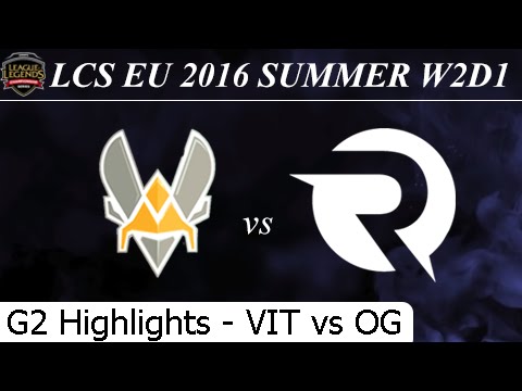 VIT vs OG Game 2 Highlights - LCS EU Summer 2016 W2D1M2 Team Vitality vs Origen