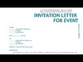 Event Invitation Letter – Invitation Letter Format