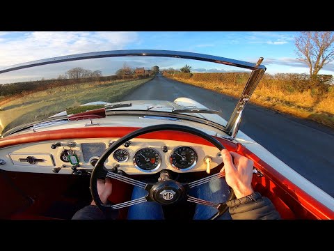 1957 MGA 1500 MK1 Roadster 5 Speed Manual POV - The Classic British MGA Driving Experience