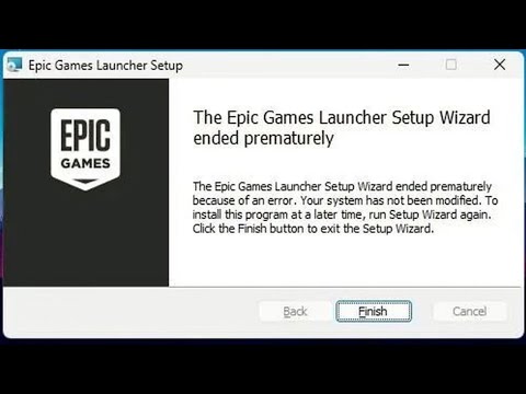 🇪 The Epic Games Launcher Setup Wizard Ended Prematurely - Fix