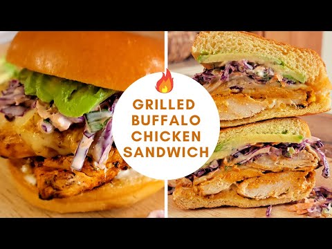 HOW TO MAKE A GRILLED BUFFALO CHICKEN SANDWICH w/ Ranch Coleslaw