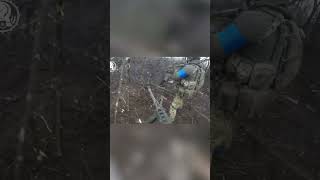 Screams erupt after Russian trench is blasted with bullets and grenades