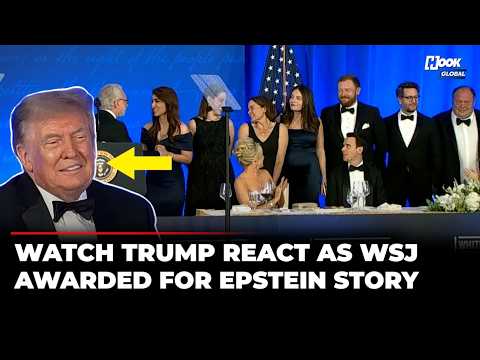 WATCH | Trump Humiliated To His Face After WSJ’s Award For Trump-Epstein Birthday Card Story At WHCD