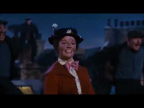 Julie Andrews shows her silk petticoat and bloomers - Mary Poppins (1964)