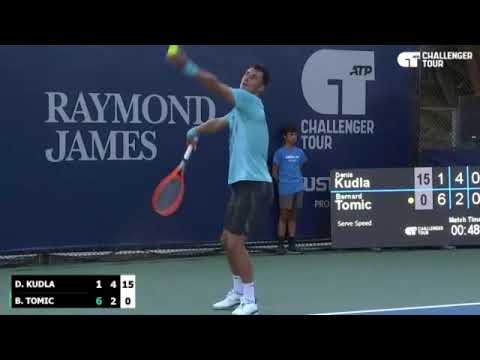 Bernard Tomic hit 4 aces in a row in one game with under a minute vs Denis Kudla