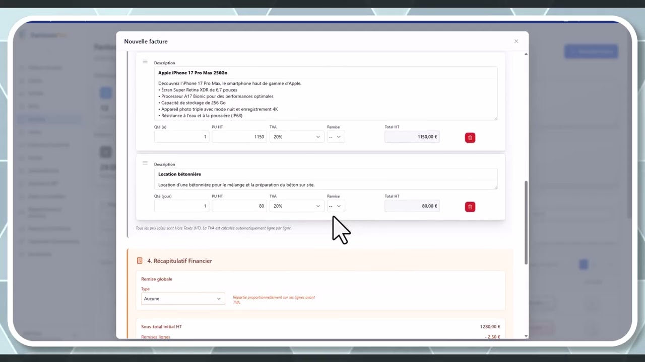 Tutoriel vidéo : Créer une facture — Formation FacturesPro