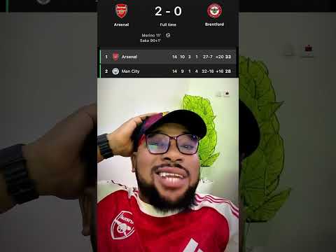 ARSENAL MAINTAIN 5 POINTS ON TOP OF THE TABLE #arsenal #brentford #merino #saka #football #arteta
