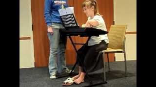 Girl With Short Arms Plays Piano in Talent Show