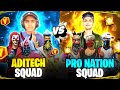 Pro Nation Vs Aditech Squad 🤯 - Intense Battle Must Watch!! 🔥 - Garena Free Fire