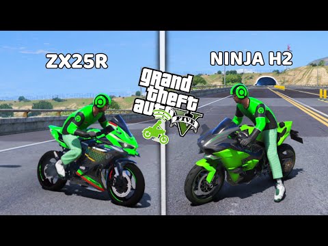 JADI GOJEK PAKE ZX25R DAN NINJA H2 - GTA 5 MOD