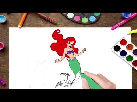 Dessin Ariel La Petite Sirène: Comment dessiner facilement : tuto, dessin sirène