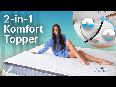 2-in-1 Flip Komfort Topper – wendbarer Matratzen-Topper mit kühlendem Gelschaum | Komfortkissen
