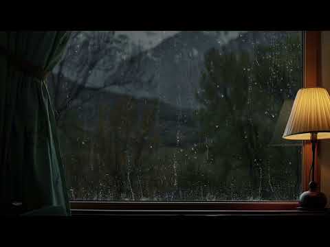 Rain & Thunder Mountain Cabin Window | Relaxing Sounds for Sleep, Insomnia, Study, PTSD