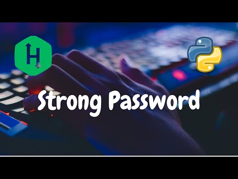 80 Strong Password Strings Hackerrank Solution Python
