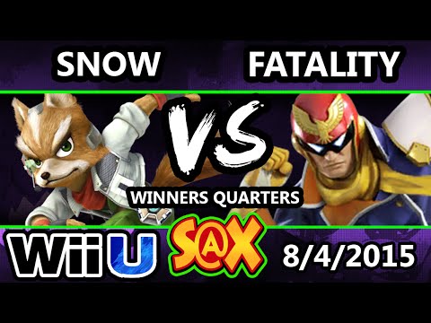 S@X 109 - SWS | Fatality (Captain Falcon) Vs. Snow (Fox) SSB4 WQ - Smash Wii U - Smash 4