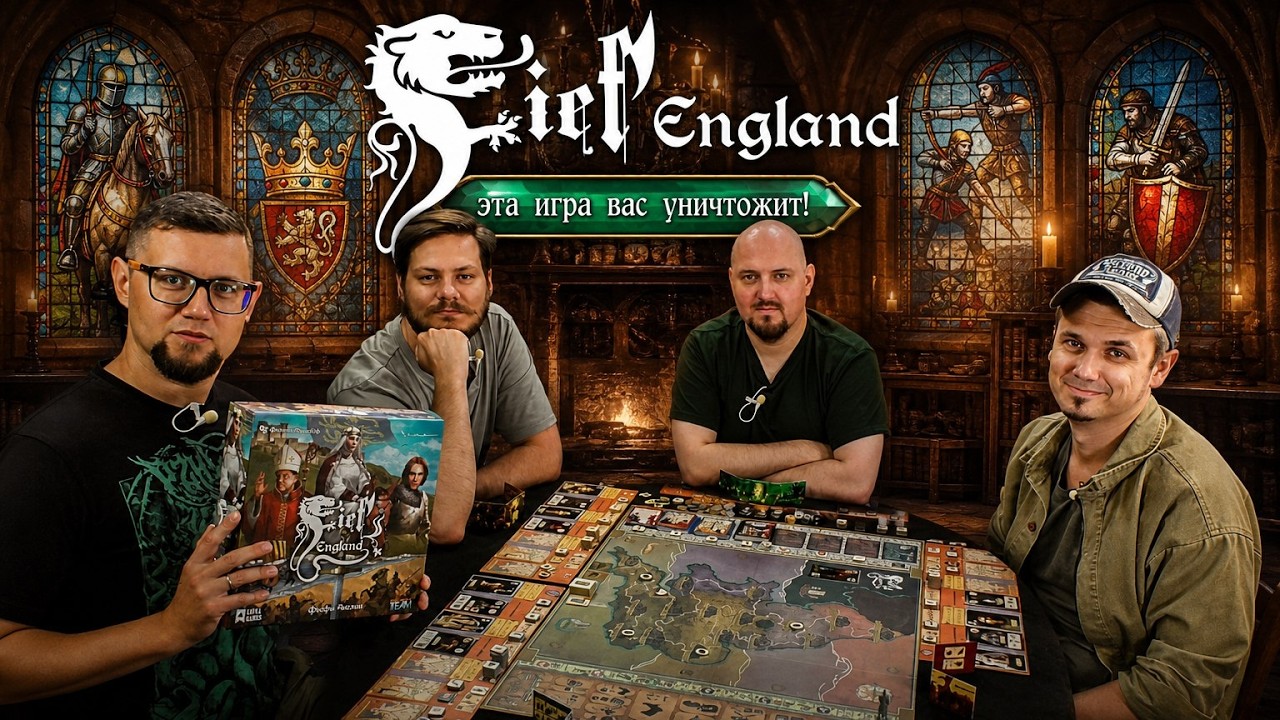 Фьефы Англии (Fief England) ⚔️🛡️ играем в настольную игру