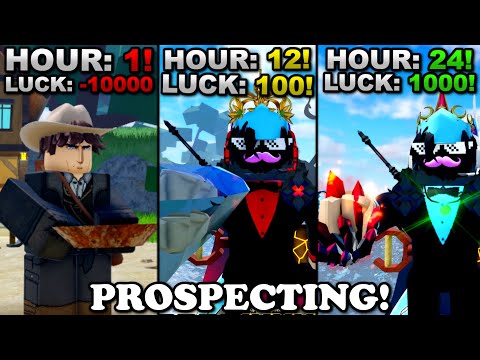 I Spent 24 Hours Becoming The Best Prospector In Roblox Prospecting... Here's What Happened!