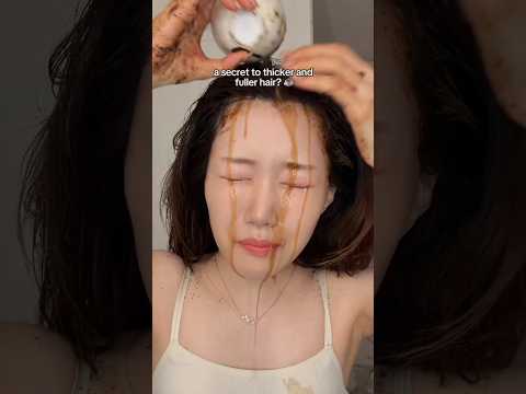 Secret to thicker & fuller hair ☕️✨ #kbeauty #haircare #kbeautytips #hairtips #hairloss