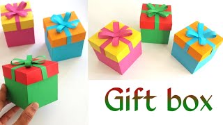 DIY Paper Gift Box Tutorial/How to make Easy and Simple Gift Box/Christmas Gift Wrapping Ideas