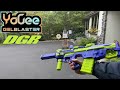 Demo & FPS Test: YaGee DGR-LEI Gel Ball Blaster TOY - Bullpup Style - Semi, Auto, 3 Shot, LEDS!
