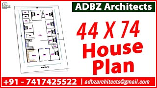 44 X 74 HOUSE PLAN  Adbz architects