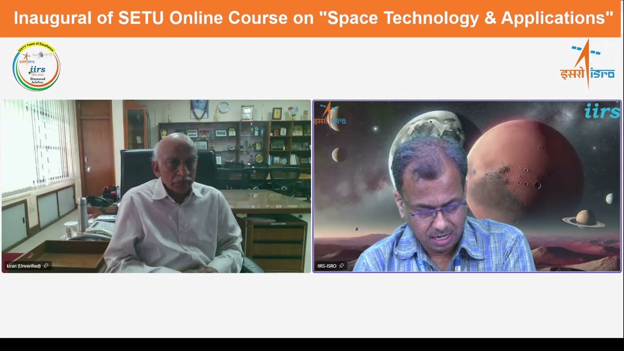 Inaugural Session of Online Course on Space Technology & Applications