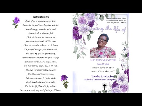 Celebrating The Life Of Mrs. Virginia Victor (Born Bristol)