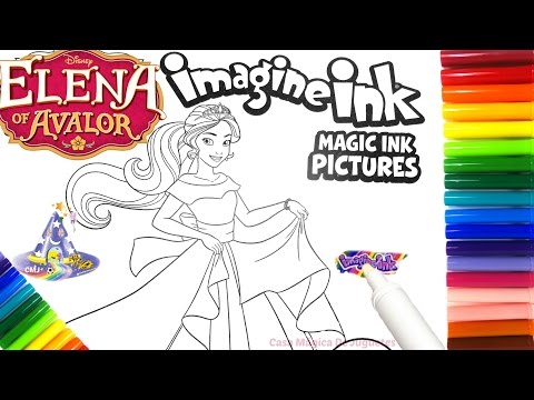 Rotulador Mágico de Elena de Avalor Libro para Colorear Mágico de Elena de Avalor en Español Video