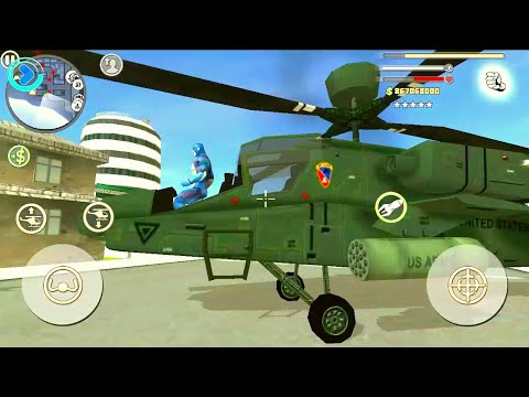 Rope Hero Vice Town Helicopter Crash Landing Video (Naxeex LLC) Android Gameplay HD