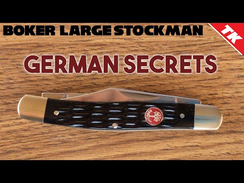 Boker Red Shield Black Jigged Bone Large Stockman Pocket Knife 110739COI