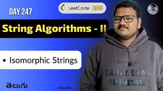YouTube video 'Leetcode 205: Isomorphic Strings in Telugu | Bi-Directional, Pattern Matching | srkcodes'