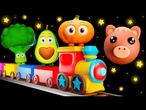 Arre Caballito ❤️ | El Tren de las Frutas y Animales de Granja! 🚂| Frutas Divertidas y Música Alegre