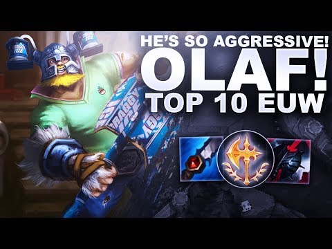 HE'S SO AGGRESSIVE ON OLAF JUNGLE! - Top 10 EUW Challenger! | League of Legends
