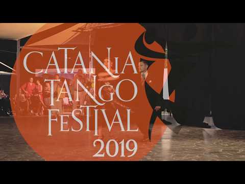  Yanina Quiñones  and  Neri Piliu  are  dancing  to  the  tango  "  Por Una Cabeza  "  at  Catania Tango Festival  in  2019