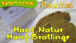 Produkttest Hanf Natur Hanf-Bratlinge - Hanfsamen - Koch's vegan