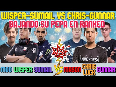 WISPER, SUMAIL, MOO  VS CHRIS LUCK, GUNNAR Y MASON - DOTA 2
