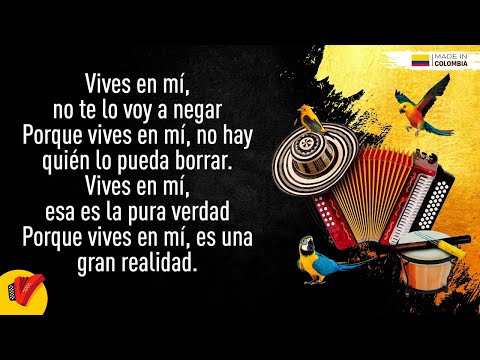 Vives En Mí, Los Gigantes Del Vallenato, Video Letra - Sentir Vallenato