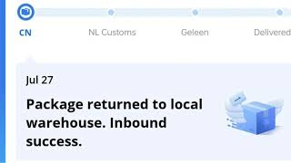 Package Returned To Local Warehouse  Inbound Success Meaning