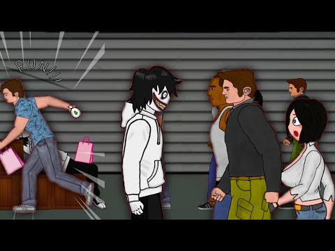 Jeff The Killer vs CJ, Claude Speed, Tommy Vercetti | Drawing Cartoons 2 - DC2 Animation. Part 1