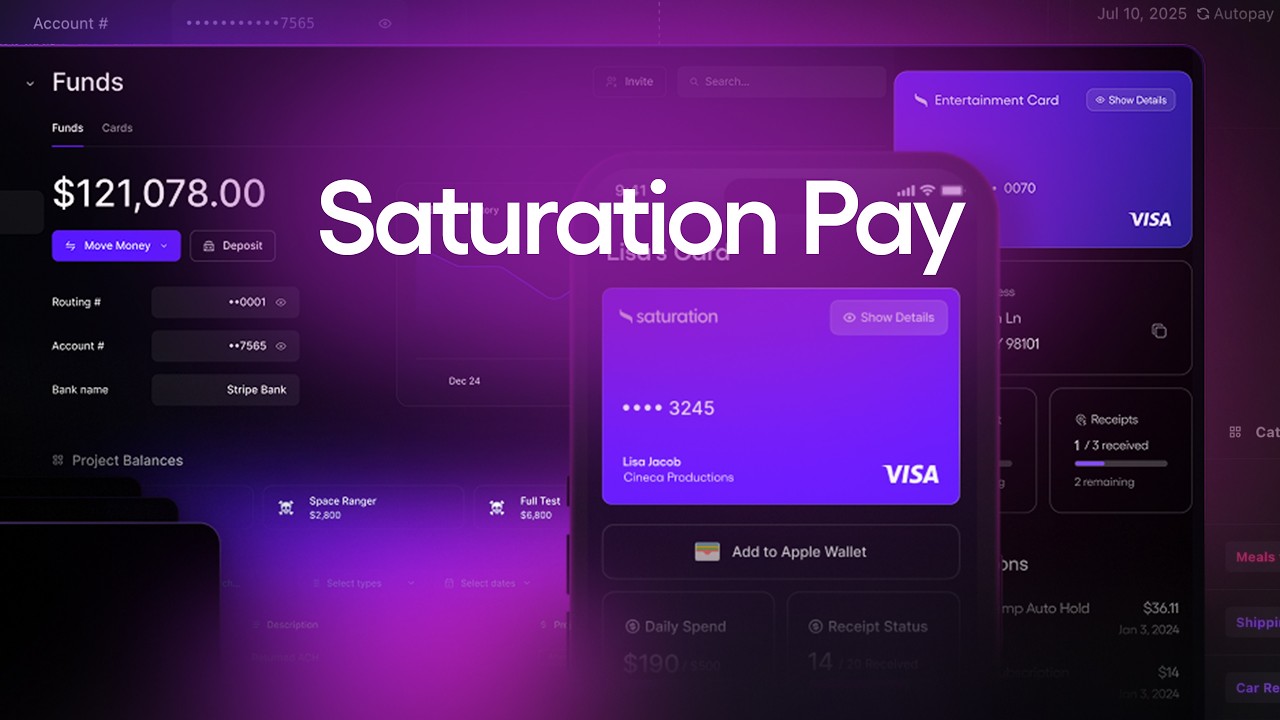Saturation Pay — expense management for production