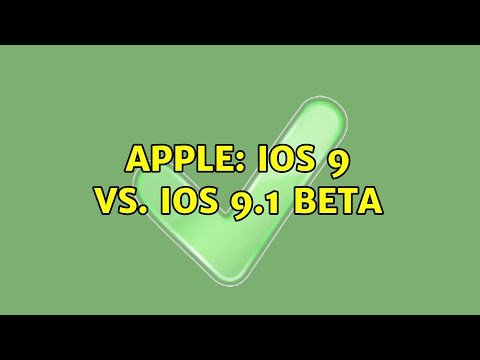 Apple: ios 9 vs. ios 9.1 beta