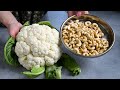 Cauliflower with cashews is better than meat! Easy, simple and delicious recipe!